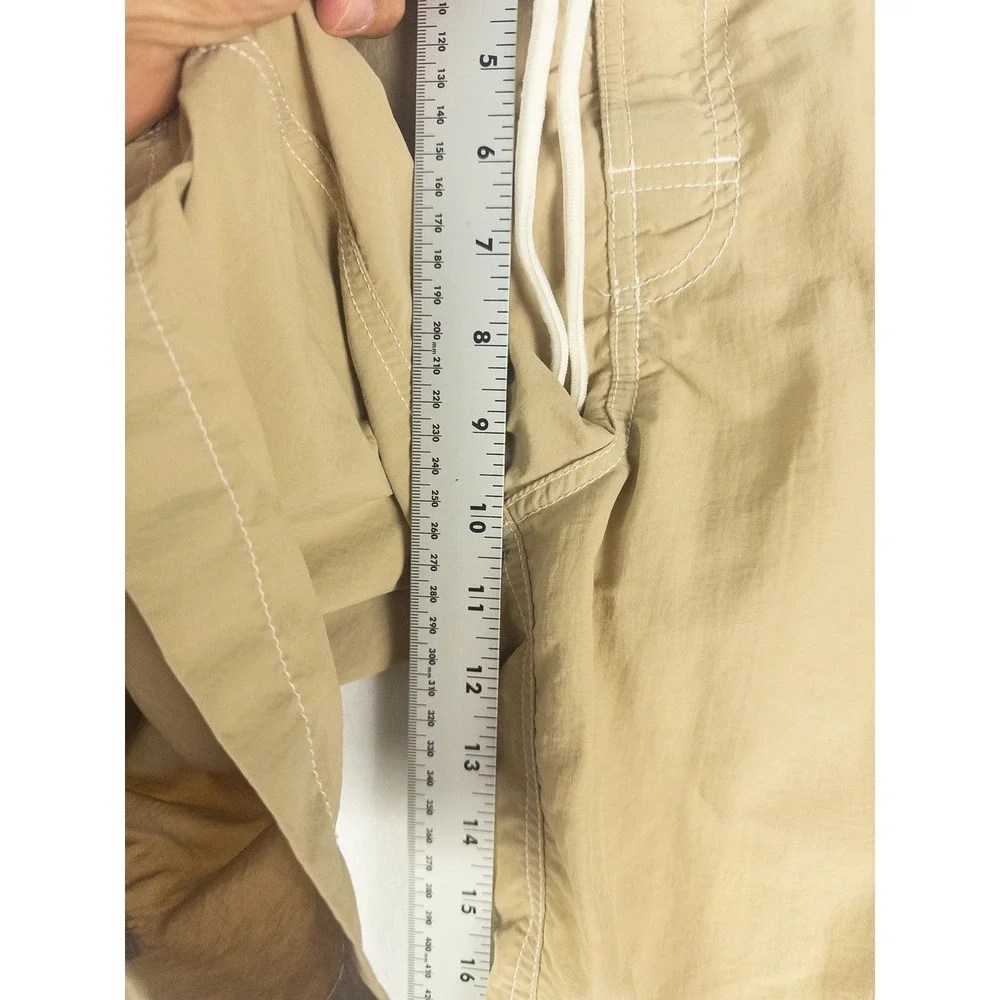 Polo Ralph Lauren Board Shorts Mens M Khaki Tan Cargo Pocket Drawstring Coastal